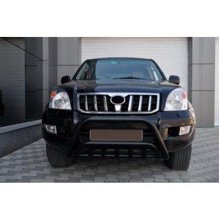 Niedriger Frontbügel WT002 Schwarz (Edelstahl) Toyota Land Cruiser Prado 120 2002-2009 Foto 2