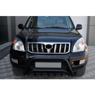 Niedriger Frontbügel WT002 Schwarz (Edelstahl) Toyota Land Cruiser Prado 120 2002-2009 Foto 1