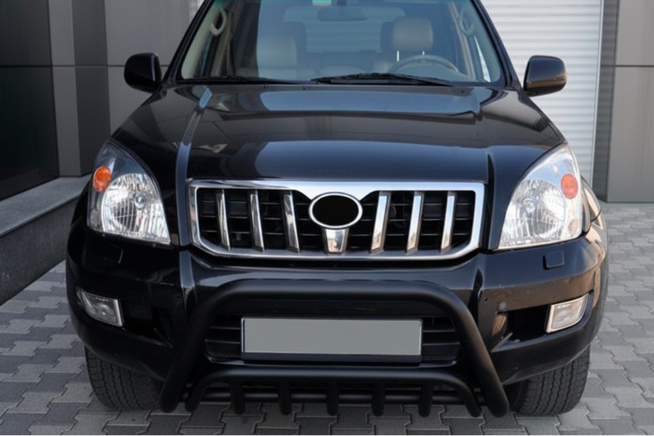 Toyota Land Cruiser Prado 120 2002-2009 Niedriger Frontbügel WT002 Schwarz (Edelstahl) Image