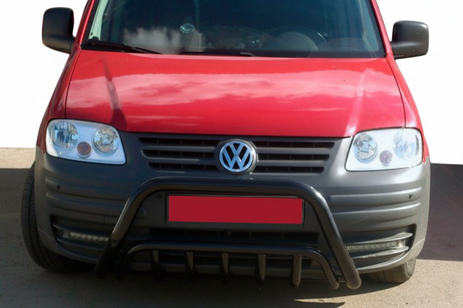 Volkswagen Caddy 2004-2010 Frontbügel WT002 Schwarz (Edelstahl) Image