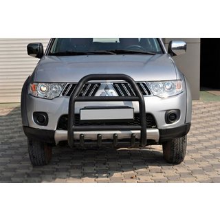 Frontschutzbügel QT007 Schwarz (Edelstahl) Mitsubishi Pajero Sport 2008-2015 Foto 3