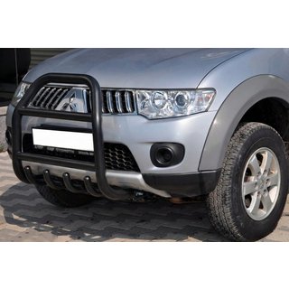 Frontschutzbügel QT007 Schwarz (Edelstahl) Mitsubishi Pajero Sport 2008-2015 Foto 1