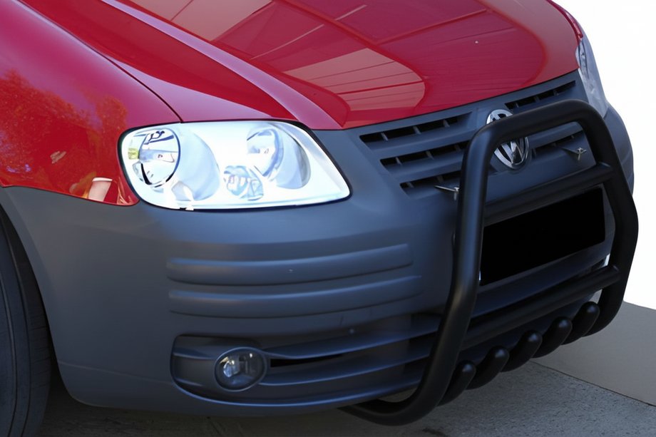 Volkswagen Caddy 2004-2010 Frontbügel QT007 Schwarz (Edelstahl) Image