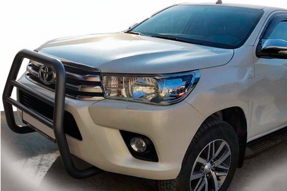 Toyota Hilux 2015- Frontschutzbügel QT007 Schwarz (Edelstahl) Image