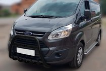 Ford Custom 2013-2022 Frontbügel WT006 F1-56 Schwarz (Edelstahl) Foto 1