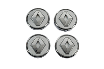 Renault Graue Felgendeckel mit Ring 81568GR (57mm auf 49mm, 4 Stk) Foto 1