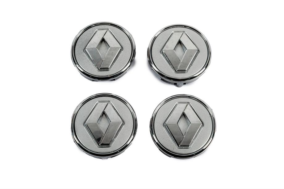 Renault Graue Felgendeckel mit Ring 81568GR (57mm auf 49mm, 4 Stk) Image