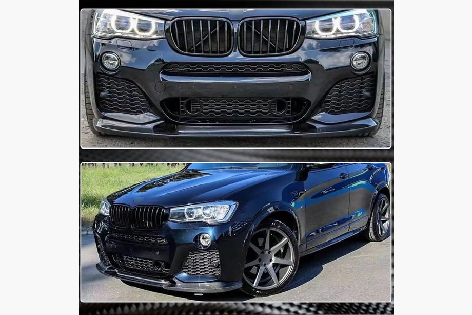 BMW X4 F26 2014-2018 Frontstoßstangenlippe (für M-Sport, Carbon) Foto 4