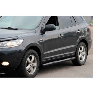 Seitliche Rohre B3 Black (2 Stk., Edelstahl) Hyundai Santa Fe 2 2006-2012 Foto 1