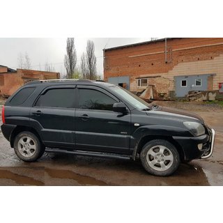 Seitenschutzrohre Black (2 Stk., Edelstahl) Kia Sportage 2004-2010 Foto 4