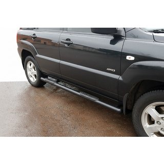 Seitenschutzrohre Black (2 Stk., Edelstahl) Kia Sportage 2004-2010 Foto 1