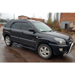 Seitenschutzrohre Black (2 Stk., Edelstahl) Kia Sportage 2004-2010 Foto 3