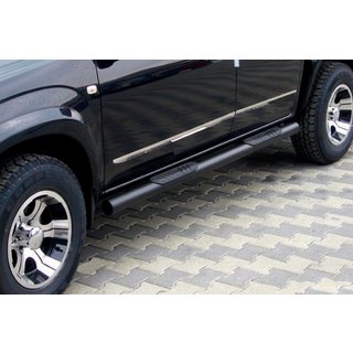 Seitliche Trittrohre für Standardbasis Schwarz (2 Stk, Edelstahl) Toyota Rav 4 2006-2013 Foto 1