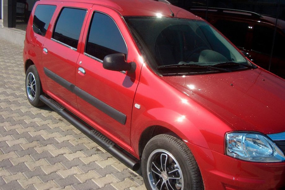 Renault Logan MCV 2005-2013 Seitenschutzrohre Black (2 Stk., Edelstahl) Image