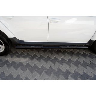 Seitliche Trittrohre mit Einsätzen Black (2 Stk., Edelstahl) Dacia Duster 2008-2018 Foto 1