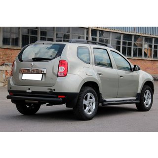 Seitliche Trittrohre mit Einsätzen Black (2 Stk., Edelstahl) Dacia Duster 2008-2018 Foto 3
