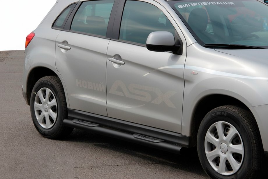 Mitsubishi ASX 2010-2023 Seitenschutzrohre BB002 Schwarz (2 Stk., Edelstahl) Image