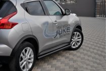 Nissan Juke 2010-2019 Seitliche Rohre Ø60 Schwarz (2 Stk., Edelstahl) Foto 2