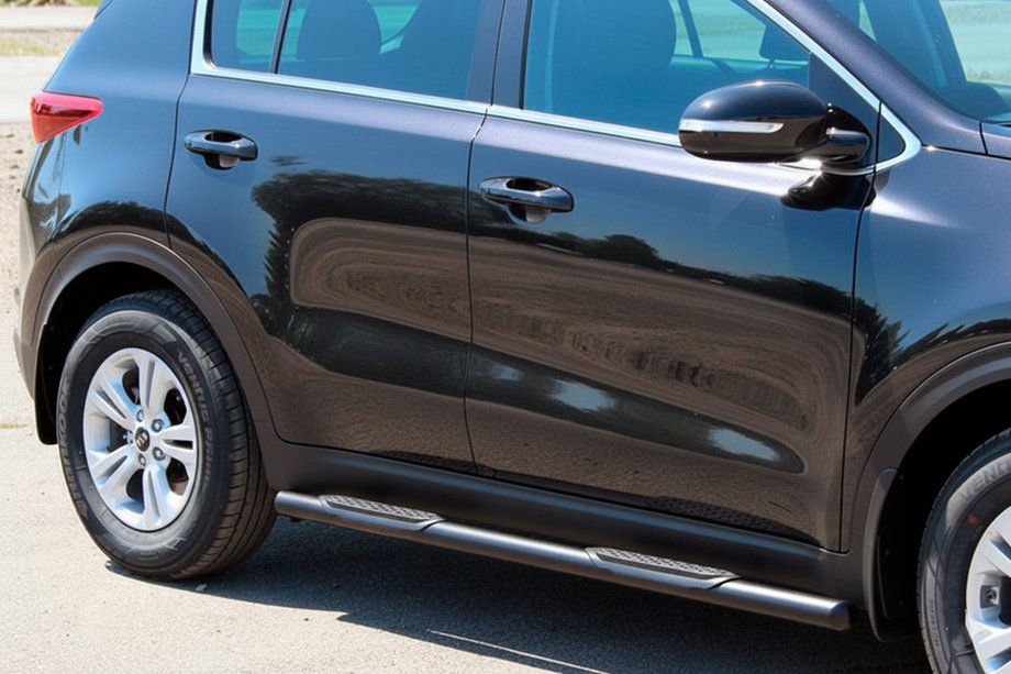 Kia Sportage 2015-2021 Seitenschutzrohre BB002 Schwarz (2 Stk., Edelstahl) Image