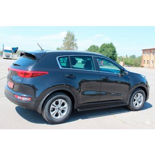 Seitenschutzrohre BB001 Schwarz (2 Stk., Edelstahl) Kia Sportage 2015-2021 Foto 3
