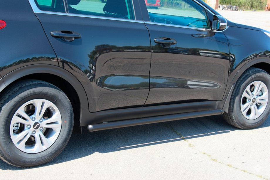 Kia Sportage 2015-2021 Seitenschutzrohre BB001 Schwarz (2 Stk., Edelstahl) Image