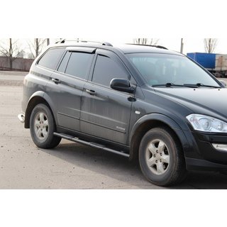 Seitenschutzrohre BB002 Schwarz (2 Stk., Edelstahl) SsangYong Kyron 2005-2014 Foto 2