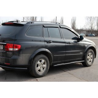 Seitenschutzrohre BB002 Schwarz (2 Stk., Edelstahl) SsangYong Kyron 2005-2014 Foto 3