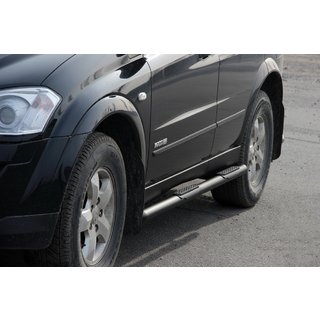 Seitenschutzrohre BB002 Schwarz (2 Stk., Edelstahl) SsangYong Kyron 2005-2014 Foto 1
