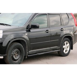 Seitenschutzrohre BB002 Schwarz (2 Stk., Edelstahl) Nissan X-trail T31 2007-2014 Foto 4