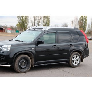 Seitenschutzrohre BB002 Schwarz (2 Stk., Edelstahl) Nissan X-trail T31 2007-2014 Foto 3