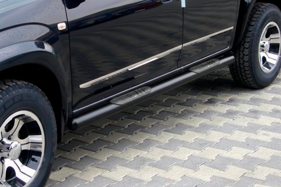Kia Carens 1999-2012 Seitliche Rohre Black (Edelstahl) Image