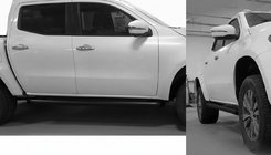 Mercedes X class 2017-2020 Seitliche Rohre mit Schräge Black (2 Stk., Edelstahl) Foto 2