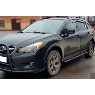 Seitenschutzrohre BB002 Schwarz (2 Stk., Edelstahl) Subaru XV 2011-2017 Foto 1