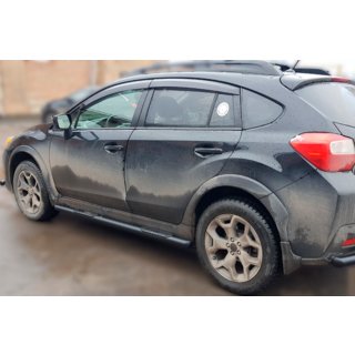 Seitenschutzrohre BB002 Schwarz (2 Stk., Edelstahl) Subaru XV 2011-2017 Foto 3