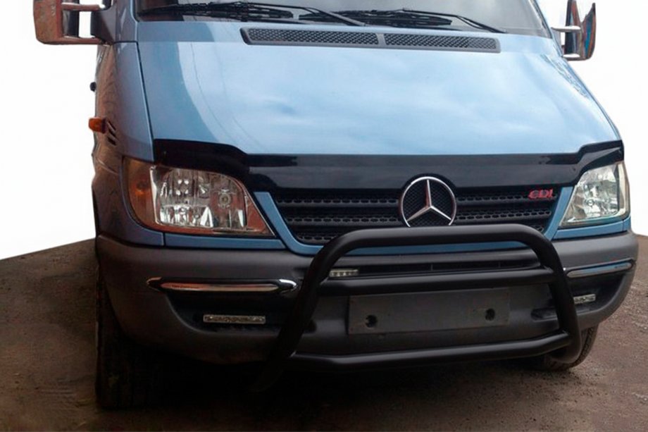 Mercedes Sprinter W901/902/903/904/905 1995–2006 Frontbügel WT022 Schwarz (Edelstahl) 1995-2000 Image
