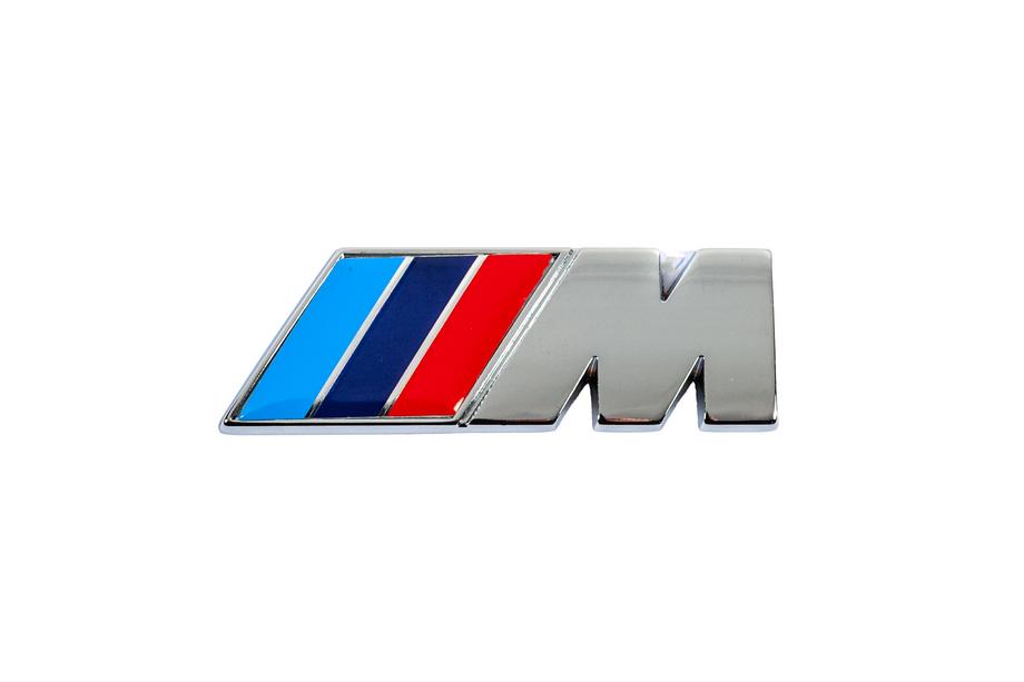 BMW Emblem M 85mm x 30mm (Edelstahl) Image