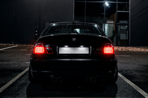 BMW 3 Series E46 1998-2006 CSL-Style V3 Heckspoiler (für SD, Schwarz Glanz) Foto 14