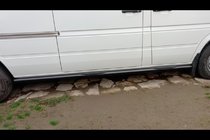 Volkswagen LT 1995-2006 Seitenschutzrohre Black (2 Stk., Edelstahl) Langer Radstand, Ø70 Foto 3