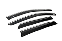 Nissan Qashqai 2021- Windabweiser mit Chromleiste (4 Stk, Niken) Foto 3