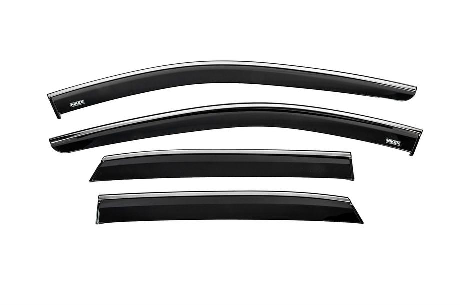 Nissan Qashqai 2021- Windabweiser mit Chromleiste (4 Stk, Niken) Image