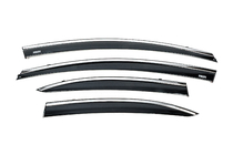 Honda Civic Sedan VIII 2006-2011 Windabweiser mit Chromleiste (4 Stk, Niken) Foto 1