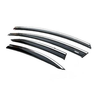 Windabweiser mit Chromleiste (4 Stk, Niken) Honda Civic Sedan VIII 2006-2011 Foto 2