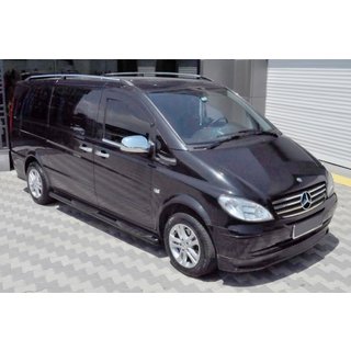 Seitenschutzrohre Black (2 Stk., Edelstahl) Mercedes Viano 2004-2014 Foto 1
