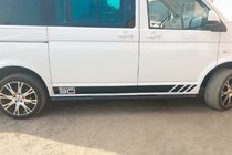 Volkswagen T5 Transporter 2003-2010 Seitliche Trittrohre Black (2 Stk., Edelstahl) 60mm, Langversion Foto 10