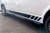 Volkswagen T5 Multivan 2003–2010 Seitliche Trittrohre Black (2 Stk., Edelstahl) Foto 3