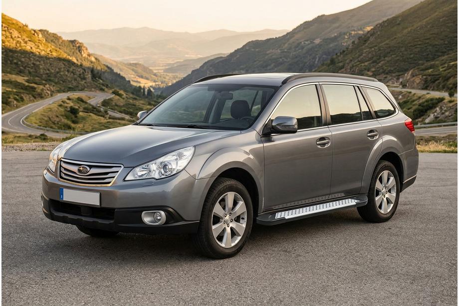 Subaru Outback 2009-2014 Trittbretter Allmond Grey (2 Stk., Aluminium) Image
