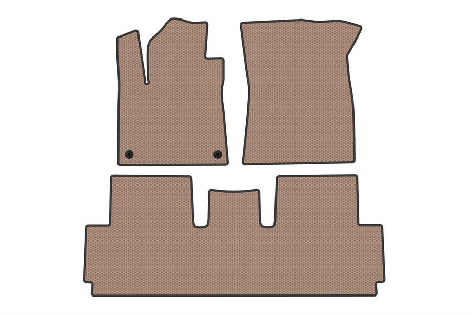 Citroen C-4 Picasso 2013–2022 Gummifußmatten Carsuit (für Grand, 2 Reihen, Beige) Foto 1