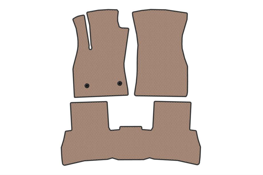 Fiat Doblo II 2010-2022 Carsuit V2 Gummimatten für den Innenraum (2010-2015, Beige) Image