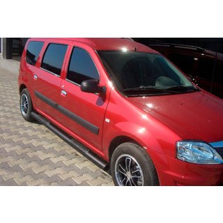 Seitenschutzrohre Black (2 Stk., Edelstahl) Dacia Logan MCV 2004-2014 Foto 1