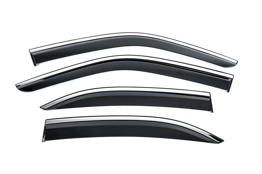 Mercedes E-class W210 1995-2002 Windabweiser mit Chromleiste Niken Luxury (4 Stk) Image
